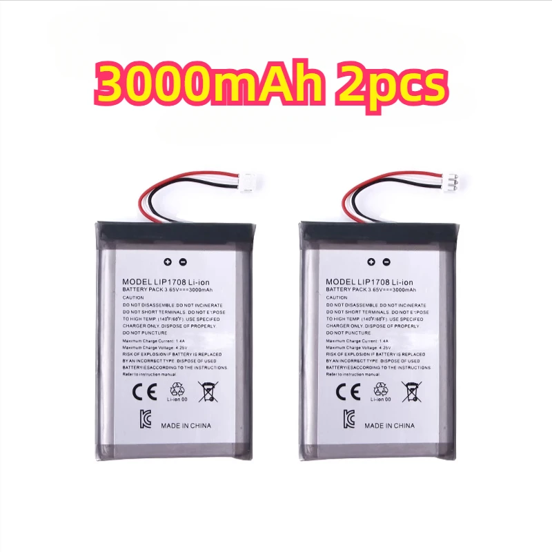 2pcs for PS5 Controller Long Endurance and Durability Built-in Rechargeable Lithium Battery 3000 Mah High Capacity