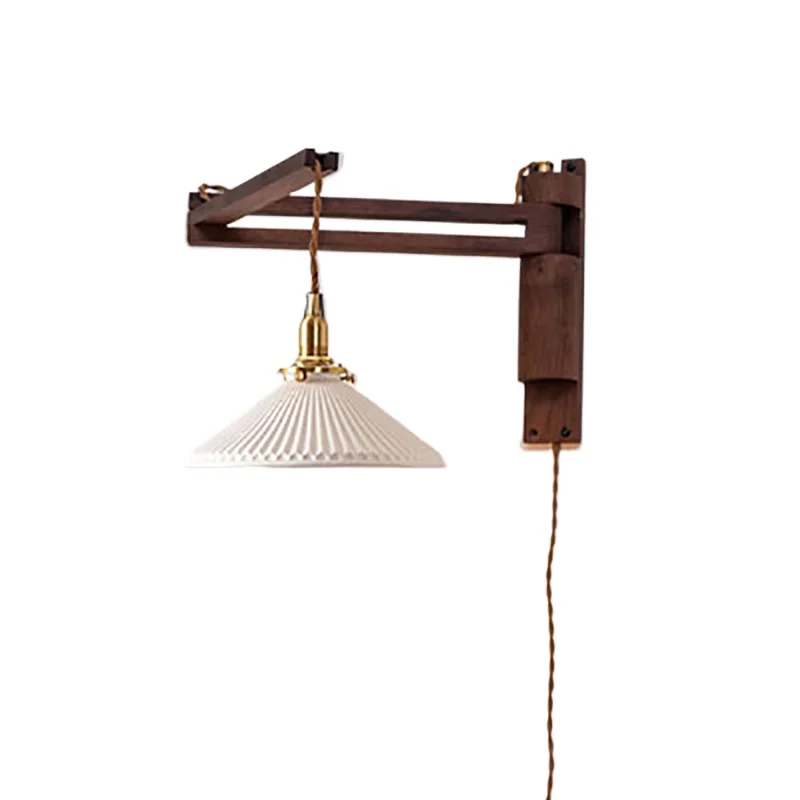 

Japanese retro lighting retractable folding wall lamp living room aisle or mirror front