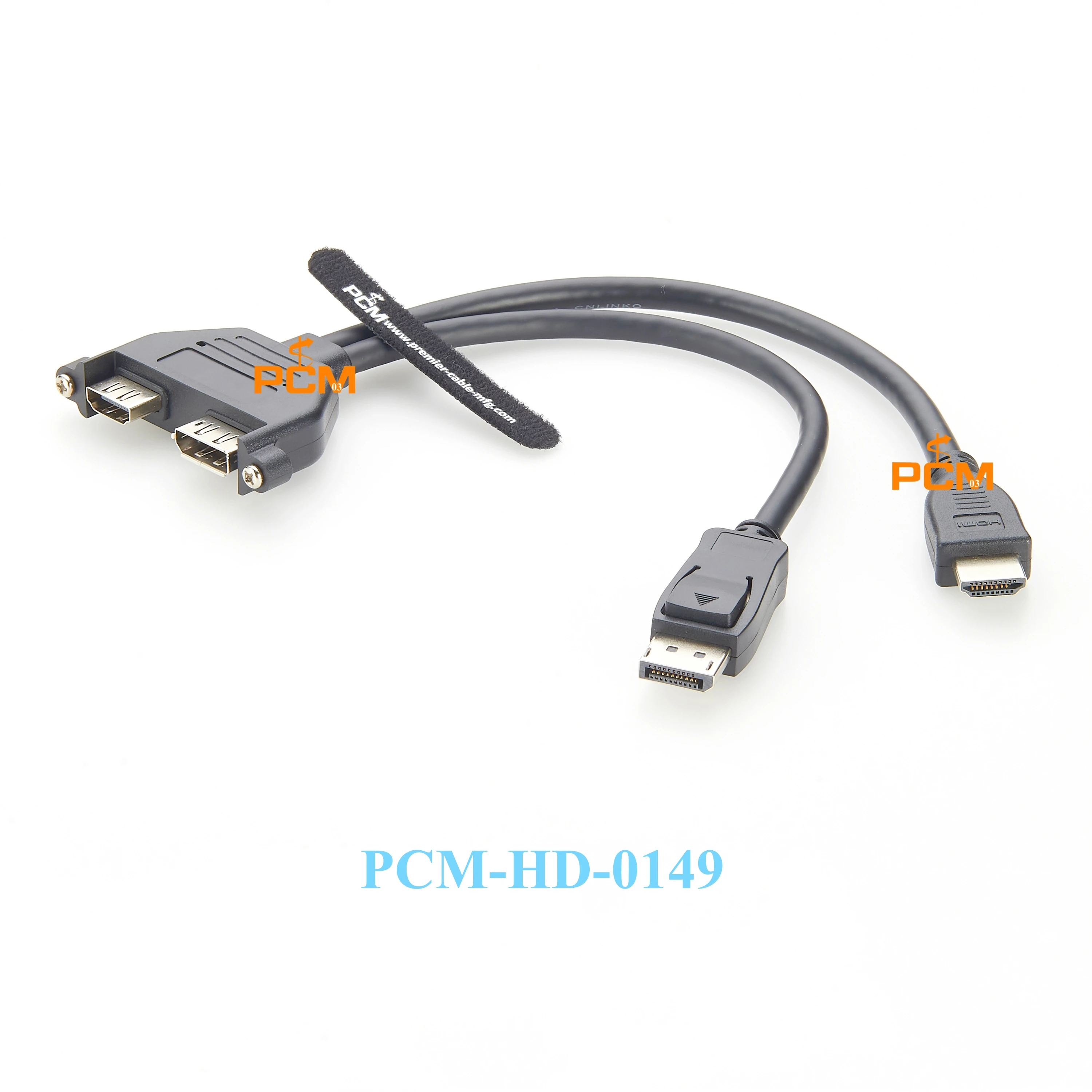 Cavo di prolunga per interfaccia multimediale ad alta definizione, 4K a 60 Hz, cavo UHD per montaggio a pannello Displayport con foro per vite