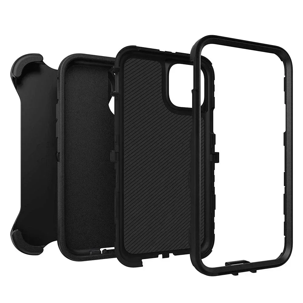 3IN1 Heavy Duty Armor Shockproof Belt Clip Case for IPhone 17 16 Pro Max 14 13 12 11 15 XSMAX XR X XS SE PLUS Otter Case Box