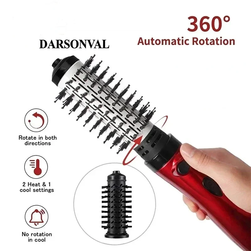 

3 in 1 Negative Ion Hot Air Brush Multifunction Hair Straightener Curling Iron Hair Dryer 360 ° Rotating Curling Iron