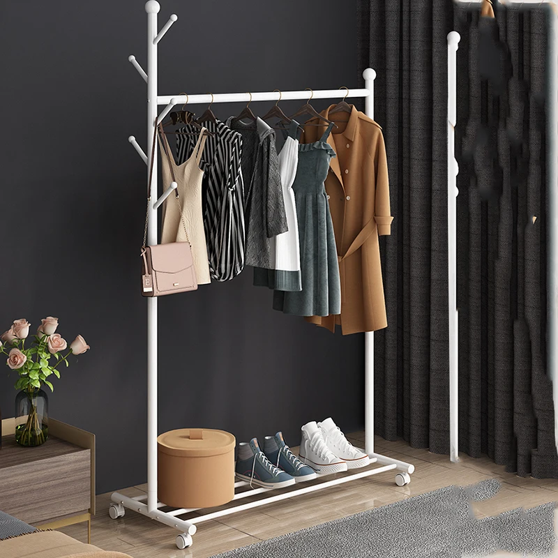 

Bedroom Library Clothes Rack Garment Standing Simple Nordic Clothes Rack Hat Perchero De Pie Furniture Living Room LQQ35XP