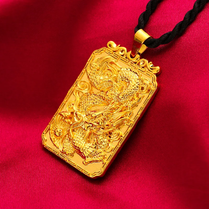 

Mencheese New Vietnam Placer Gold Jewelry Brass Gold-Plated Accessories Dragon Pendant Men's Accessories Gift for Boyfriend