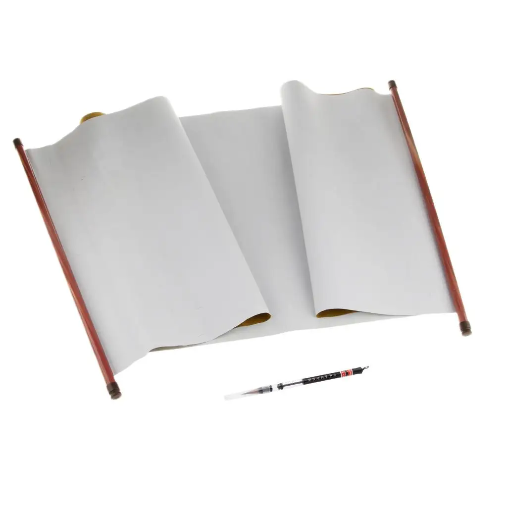 Scroll Paper for Calligraphy Brush Pen Practice Painting Art Tool with Water Brush Pen for Traditional Chinese Writing