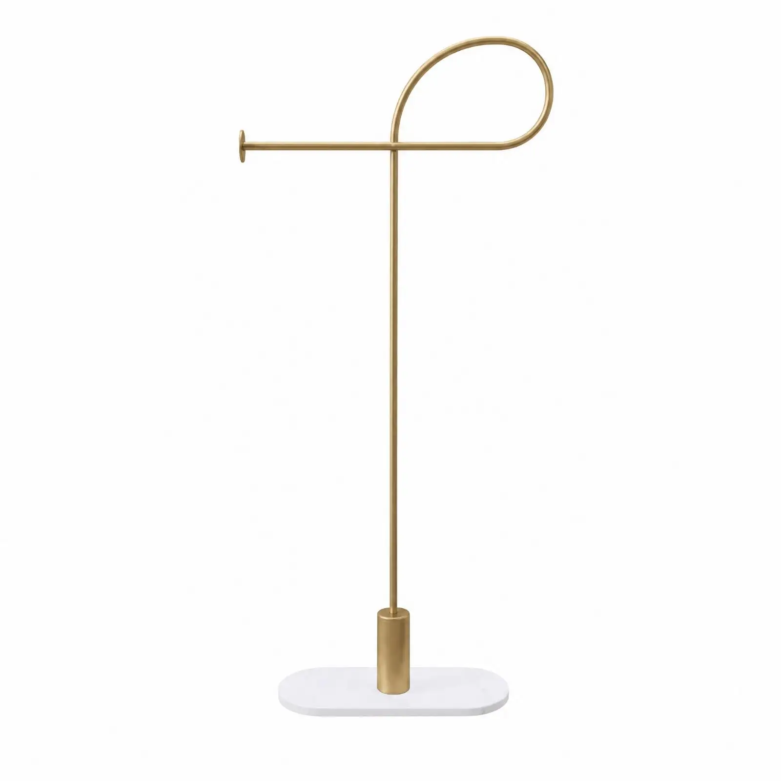 Space Saving Clothes Hanger Rack for Entryway with Marble Base and Sturdy Iron Frame