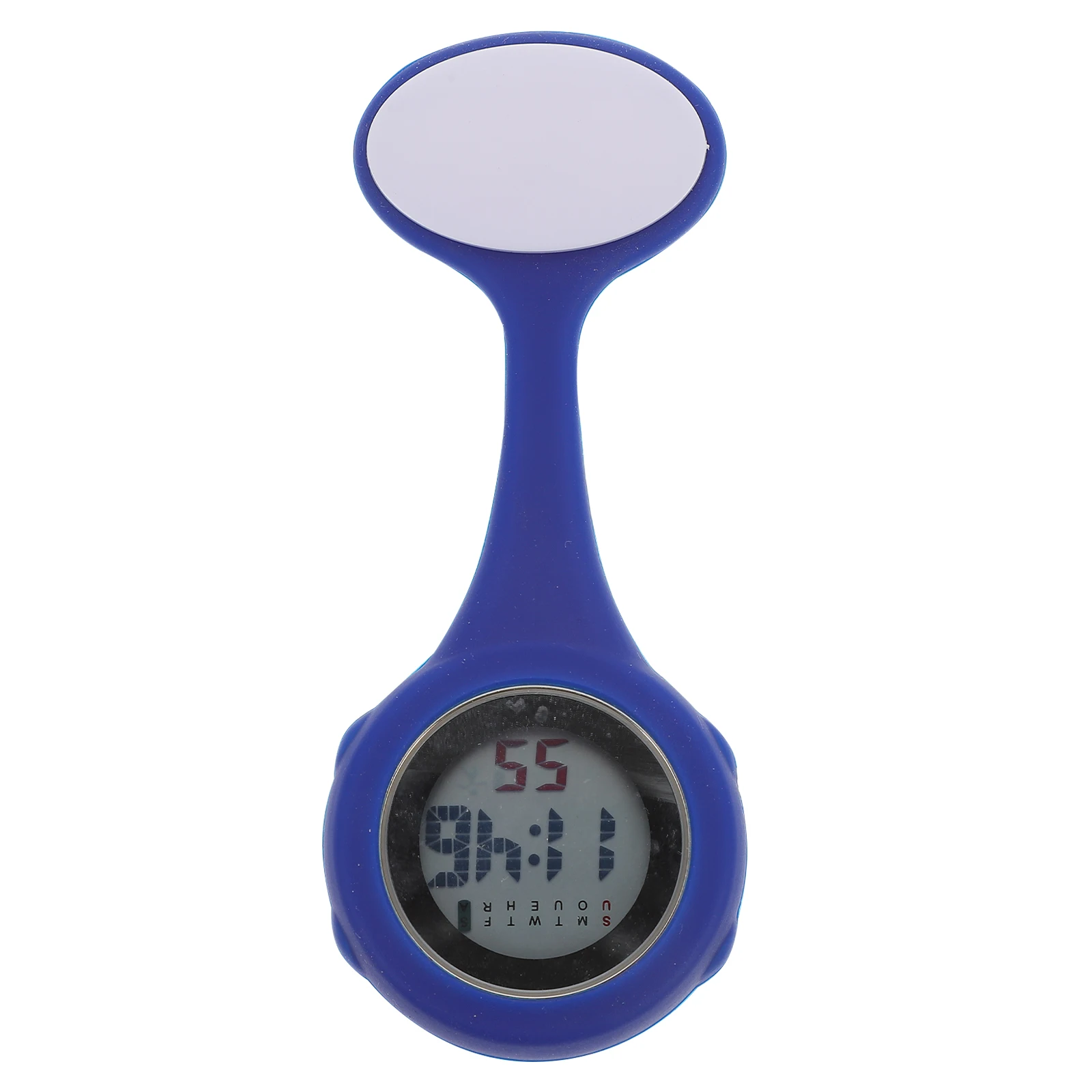 

Multi-function Digital Silicone Nurse Watch Blue Plastic Pocket Watches for Women Hanging Design Lightweight Portable