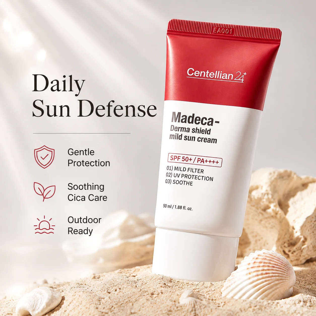 Physical Sunscreen Mineral - Centella Asiatica Mineral Sunscreen SPF50+ PA++++