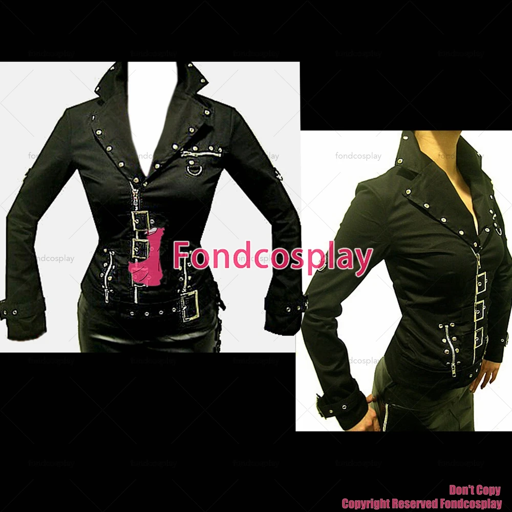 

fondcosplay hiphop Gothic Tripp Lolita Punk Fashion Jacket Black cotton Small Suits Coat Outfit Costume CD/TV[CK133]