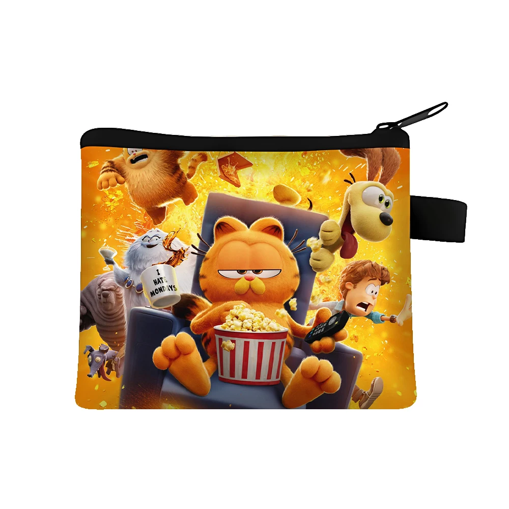 New Garfieldes portamonete Kawaii Cartoon Print Storage Bag Cute Boys Girls Square Mini Bag Storage Bags regali di compleanno per bambini