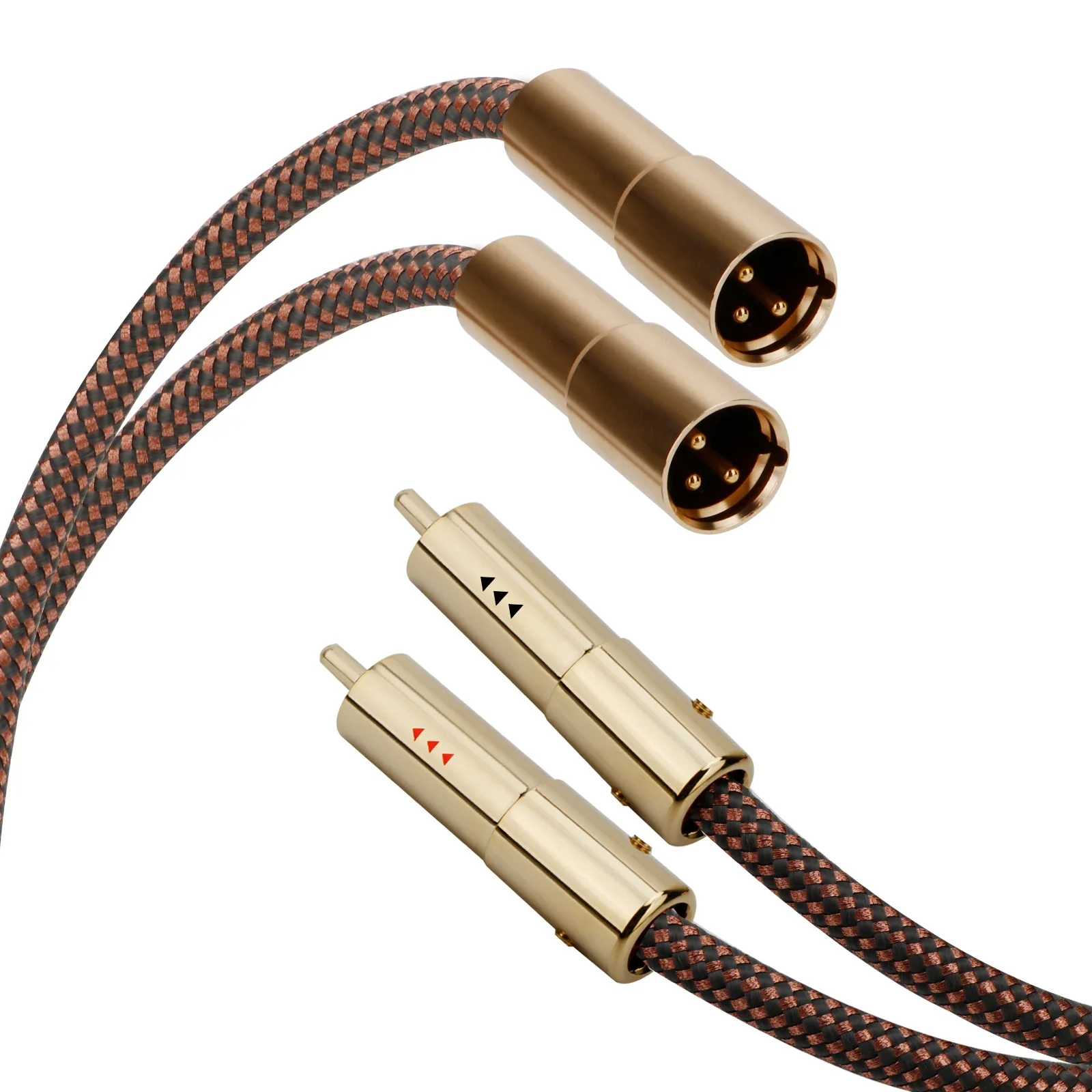 1 Pair Accuphase 40th Edition OCC RCA/XLR Interconnect HiFi Signal Cable Oxygen-Free Copper Core, Double Shielding