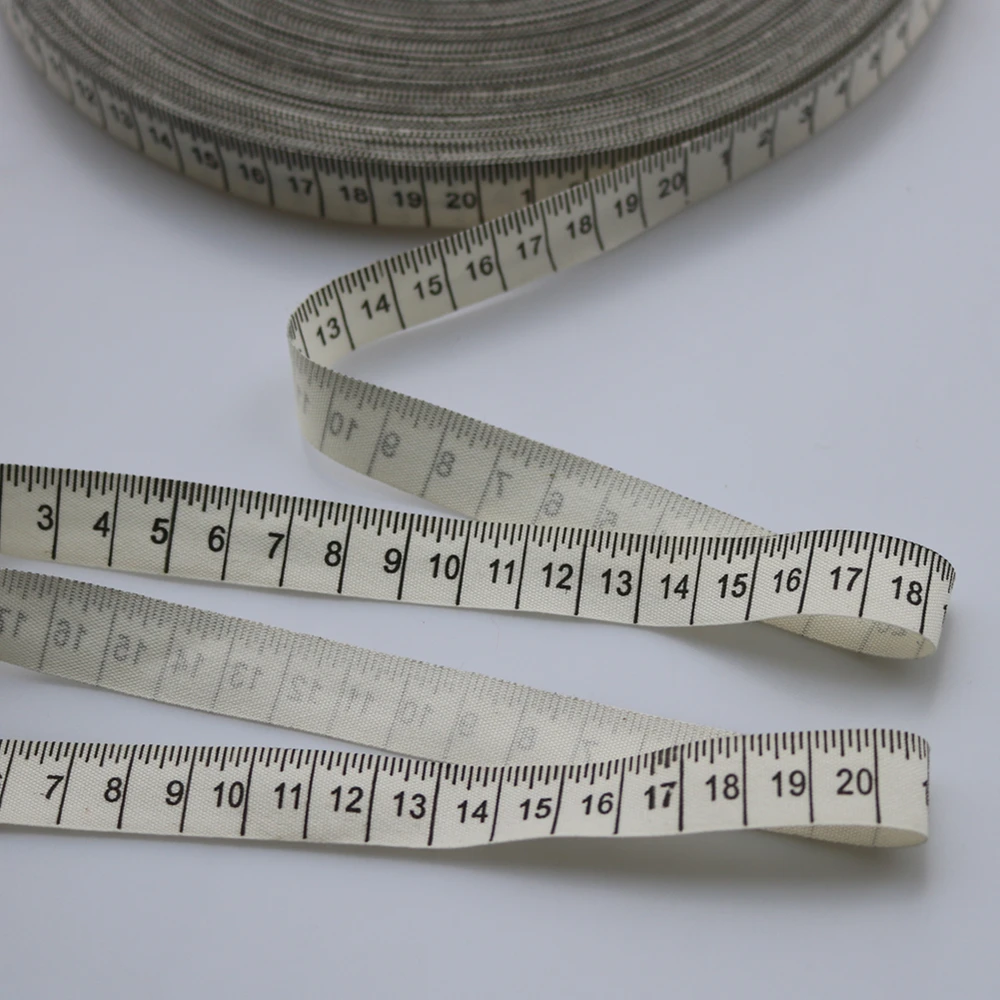 100 Yards 12MM OR 15MM Handmade Wholesale Zakka Ruler Label Ribbon Sewing tape 100% Cotton Ribbon The Most Preferential Price