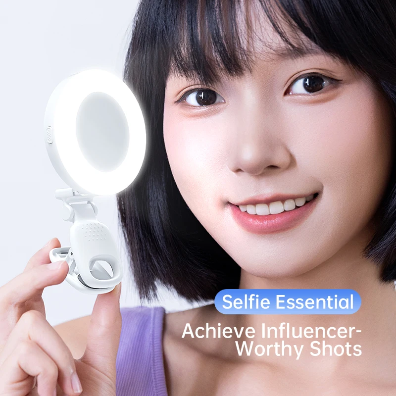 Pocket LED Selfie Light for IPhone Samsung IPad Mobile Phone Laptop Clip Ring Flash Fill Video Photo Ringlight Photography Lamp