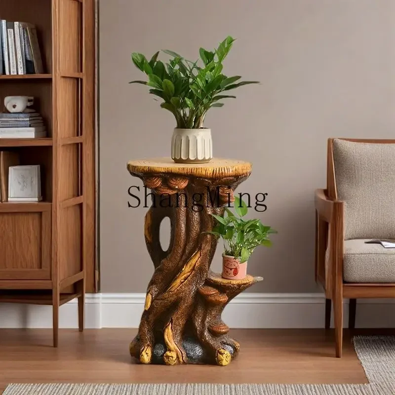 CLL  flower pot bracket non-solid wood ornament new Chinese flower table plant display rack