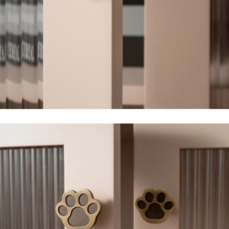 Panda furniture knob in antique brass — product image 9