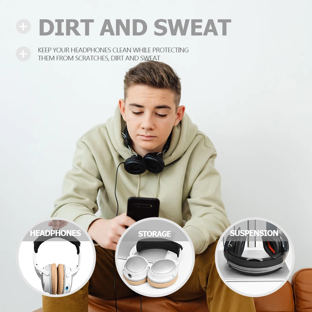 

Ear Beam Protective Sleeve Earphone Pads Headphones Ear-pads Headband Cover Headsets Protector Earpads Wired