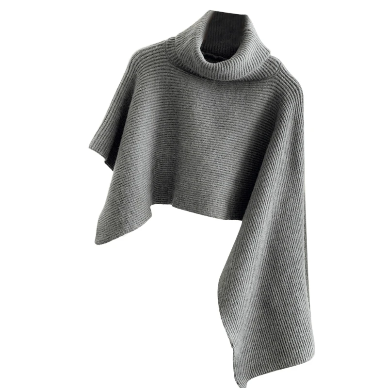 Syal Rajut Syal Kasual Syal Hangat Syal Kerah Turtleneck Rajutan Tahan Angin Dapat Dilepas Modis