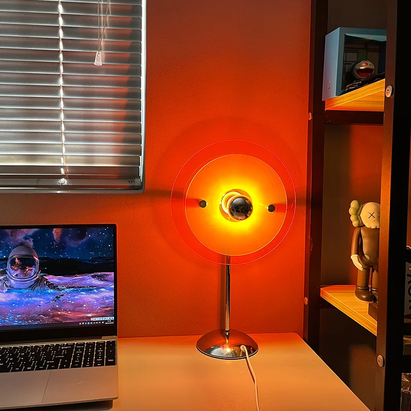 Lámpara de escritorio de casa en bolsa de Color enchufable USB creativo, luz de atmósfera roja, decoración de dormitorio del hogar, lámpara de pie