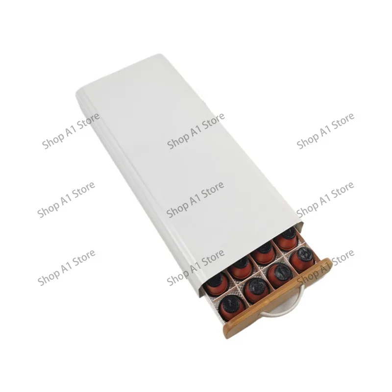 Large Capacity Dustproof Coffee Pod Drawer Holder, Countertop Coffee Capsule Storage Rack, Coffee Machine Base Organizer
