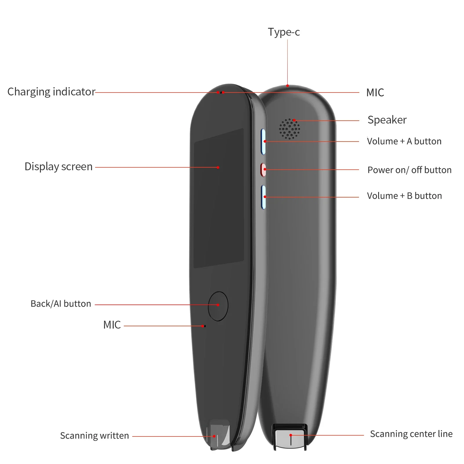 Appareil de traduction portable personnalisé, Corail instantané, Corail vocal, Haute qualité