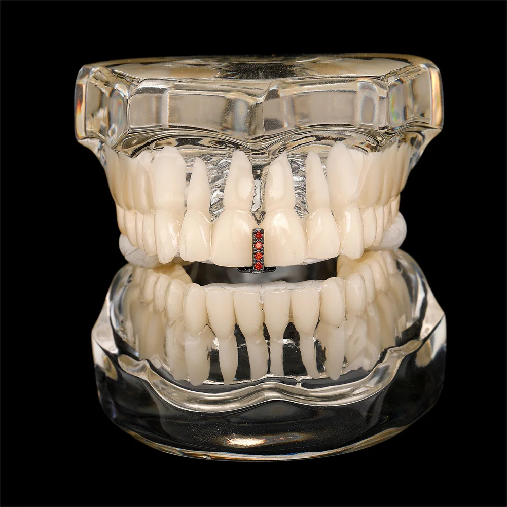 Anztilam One Line Bling Grillz Iced Out Cross Grill Tooth Men Women Hip Hop Grills Caps Brass Fashion Jewelry Free Shipping