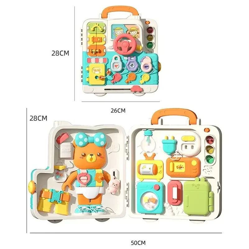 63 in 1 Baby Busy Board Montessori Sensory Toy Music Light Switch Toddler Educational Early Education 1-3 Years Old view 6