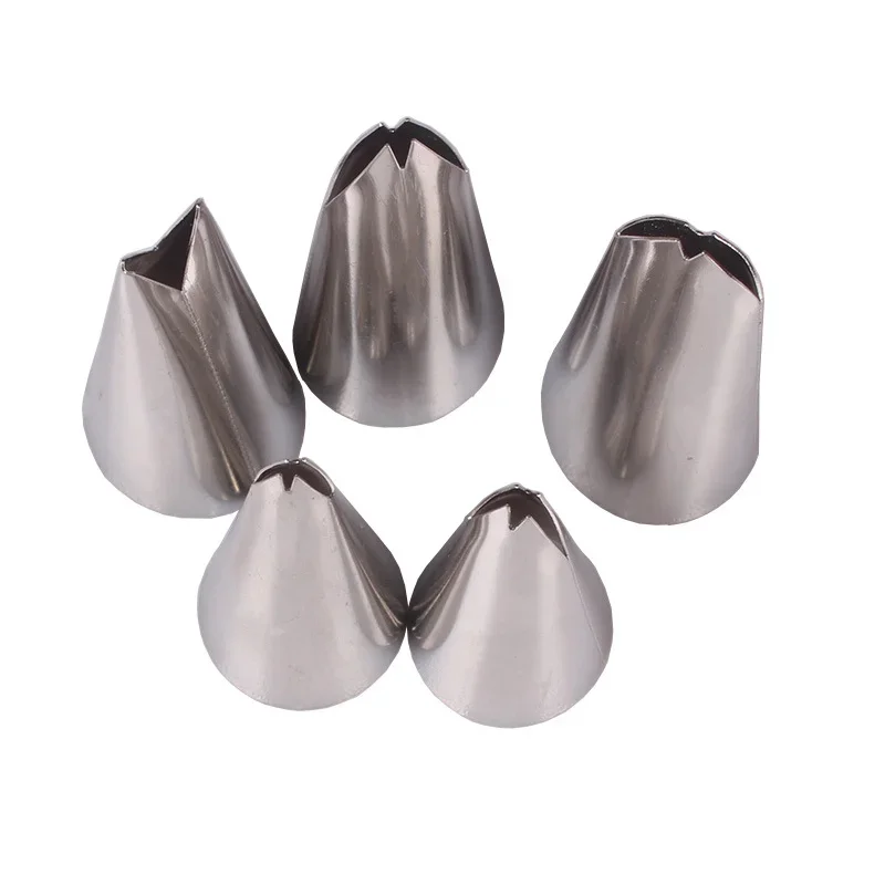 5 Pcs Set Leaves Nozzles Stainless Steel Icing Piping Nozzles Tips Pastry Tips For Cake Decorating Pastry Fondant Tools