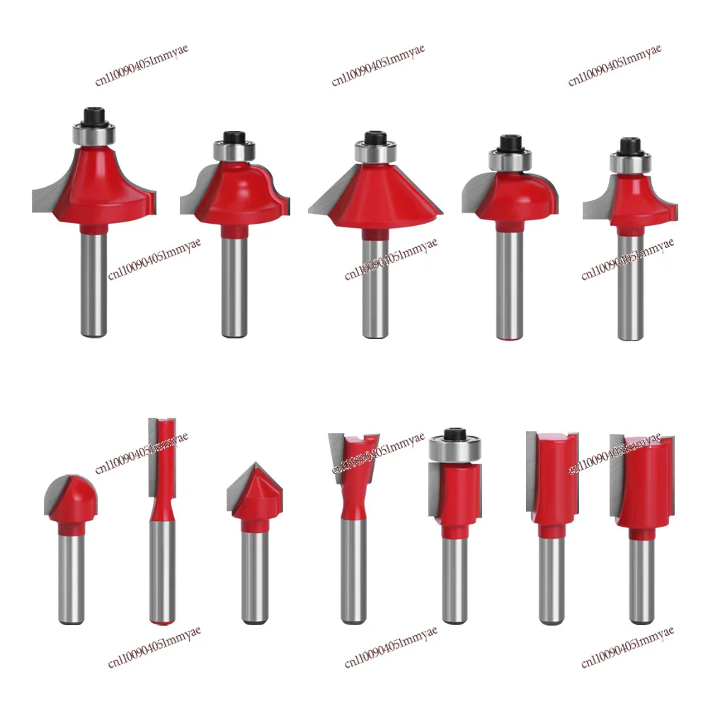 

Woodworking Milling Cutter Set, Trimming Machine, Engraving , Tungsten Steel Alloy Cutter Head, Slotting and 12-piece