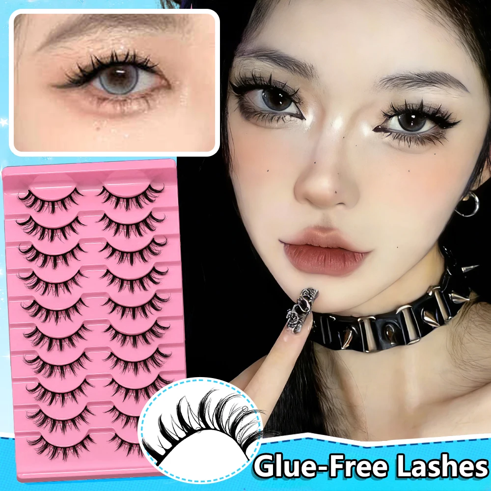 Cosplay ou usage quotidien cils longs réutilisables ailés 3D cils de vison longue durée pas de colle nécessaire faux cils