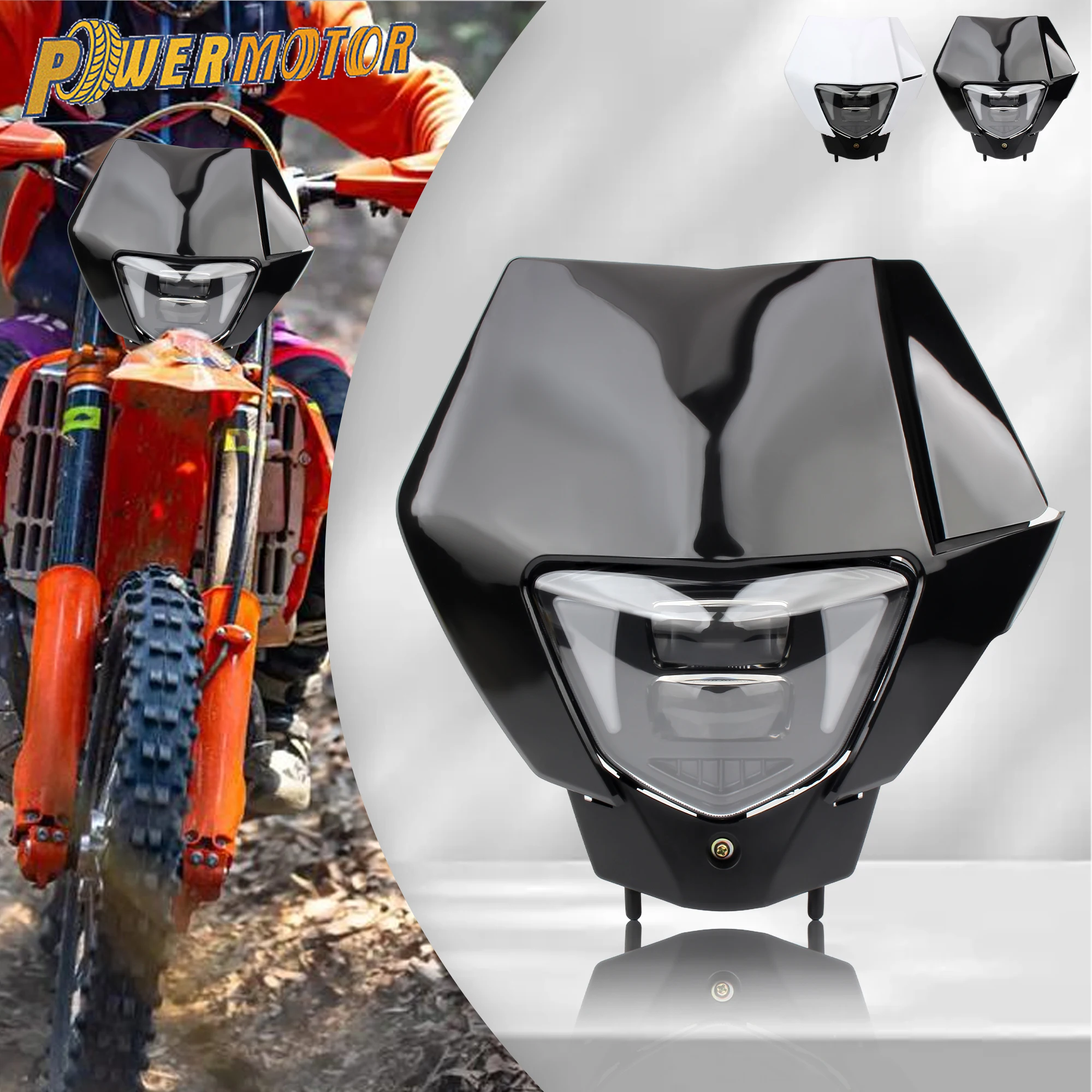 

Motorcycle LED Headlight Assembly for Husqvarna TC TE TX FC FE FX 125-501 FE250 FE350 FE450 Enduro DirtBike Supermoto Headlamp