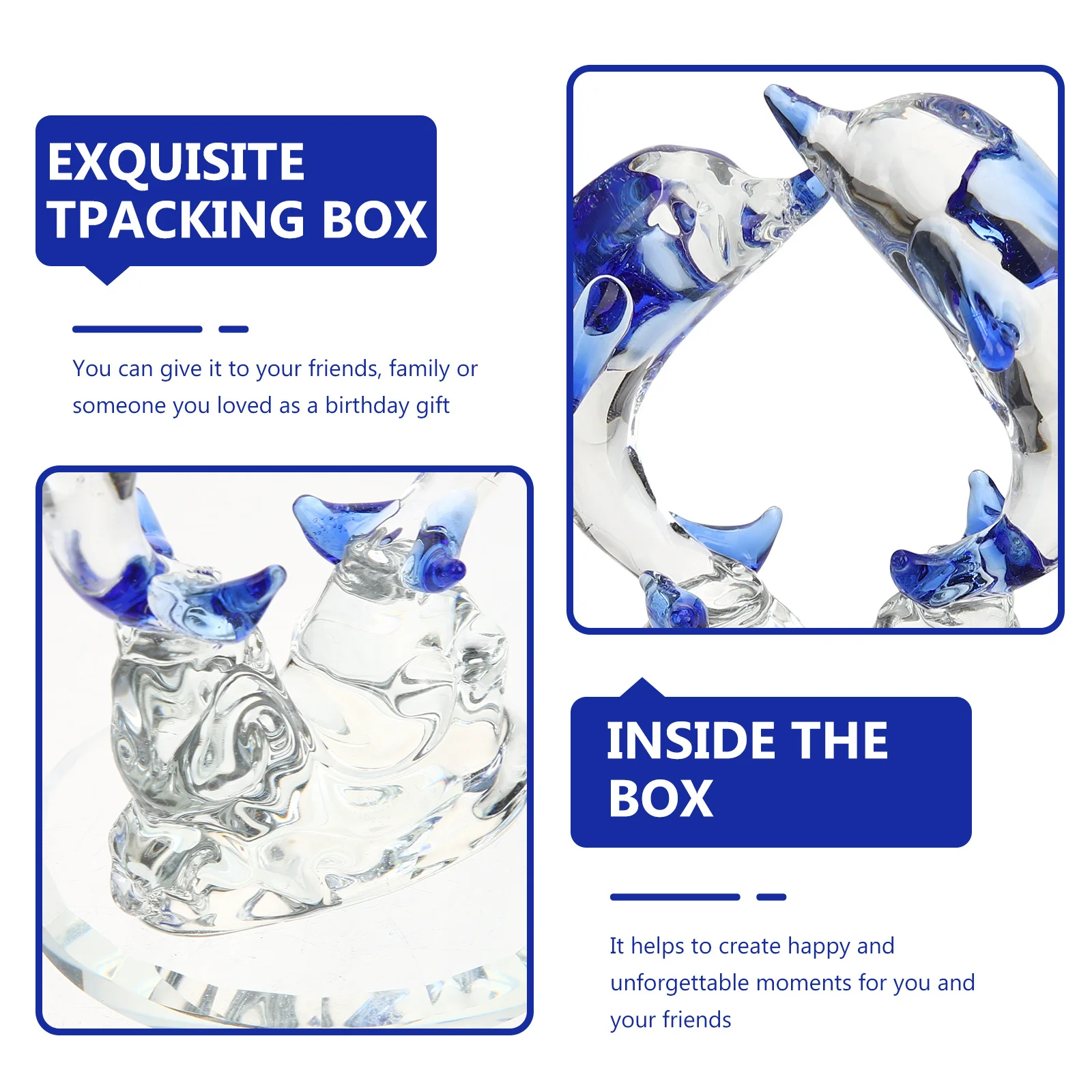 

Creative Dolphin Ornament Crystal Home Desktop Decor Unique Adorable Accessory Living Room Cabinet Wine Cabinet Bar Study