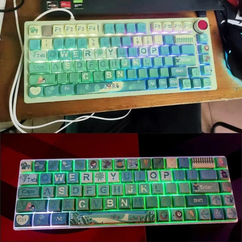 Keycaps 127 STKS Groene Keycaps XDA Profiel Set Keycap DyeSubbed Dikke PBT Caps H7EC