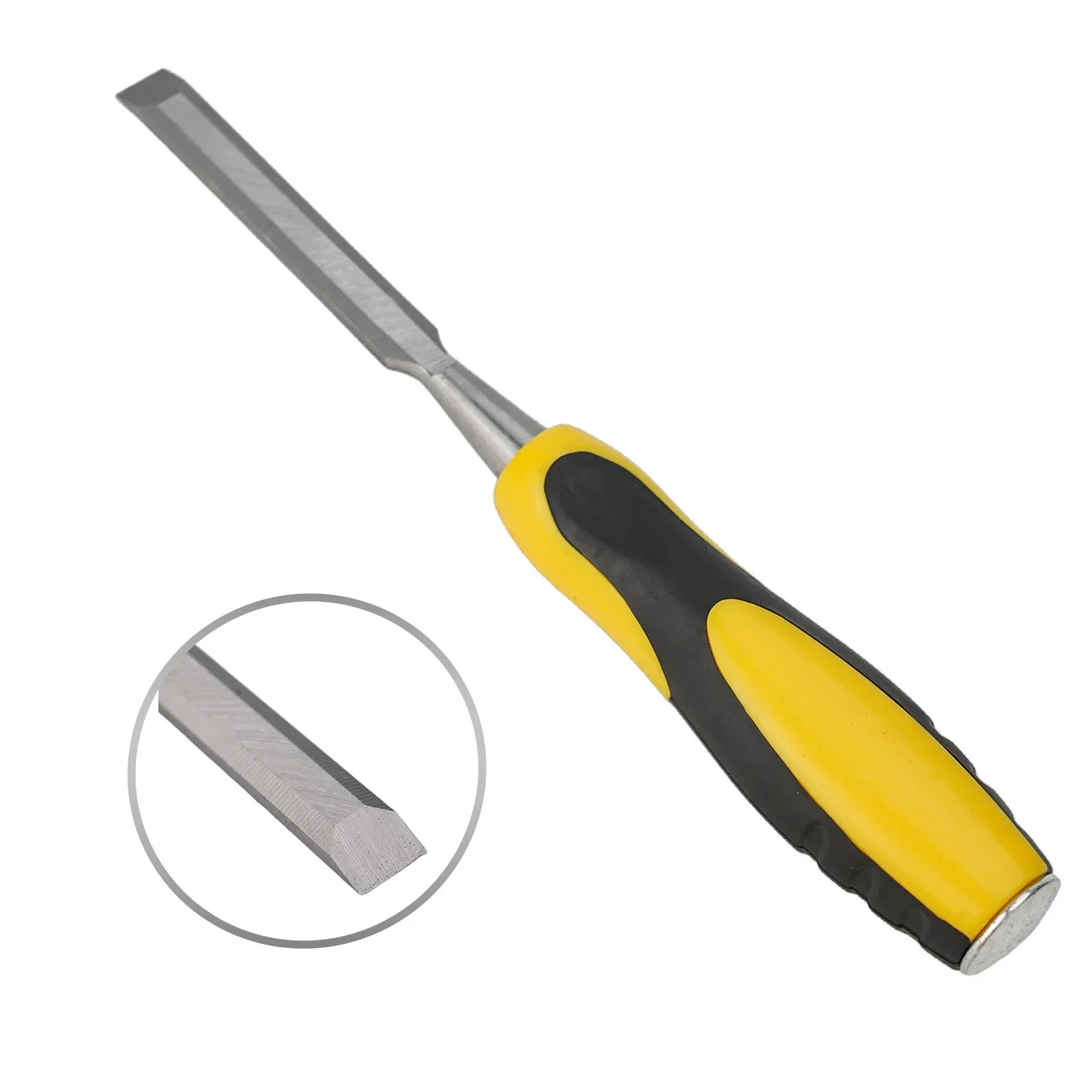 Through-core Woodworking Chisel 26*5*3mm Black + Yellow Comfortable High Carbon Steel Two-color Handle For Carving