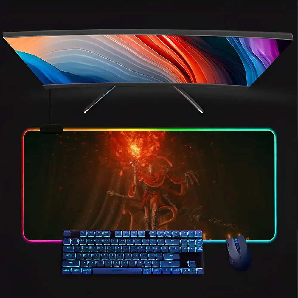 TGA The Game Awards 2024 e-Elden-n Ring Shadow of the Erdtree  Mouse Pad RGB Pc Gamer Keyboard LED Glowing  Rubber Gaming Comput