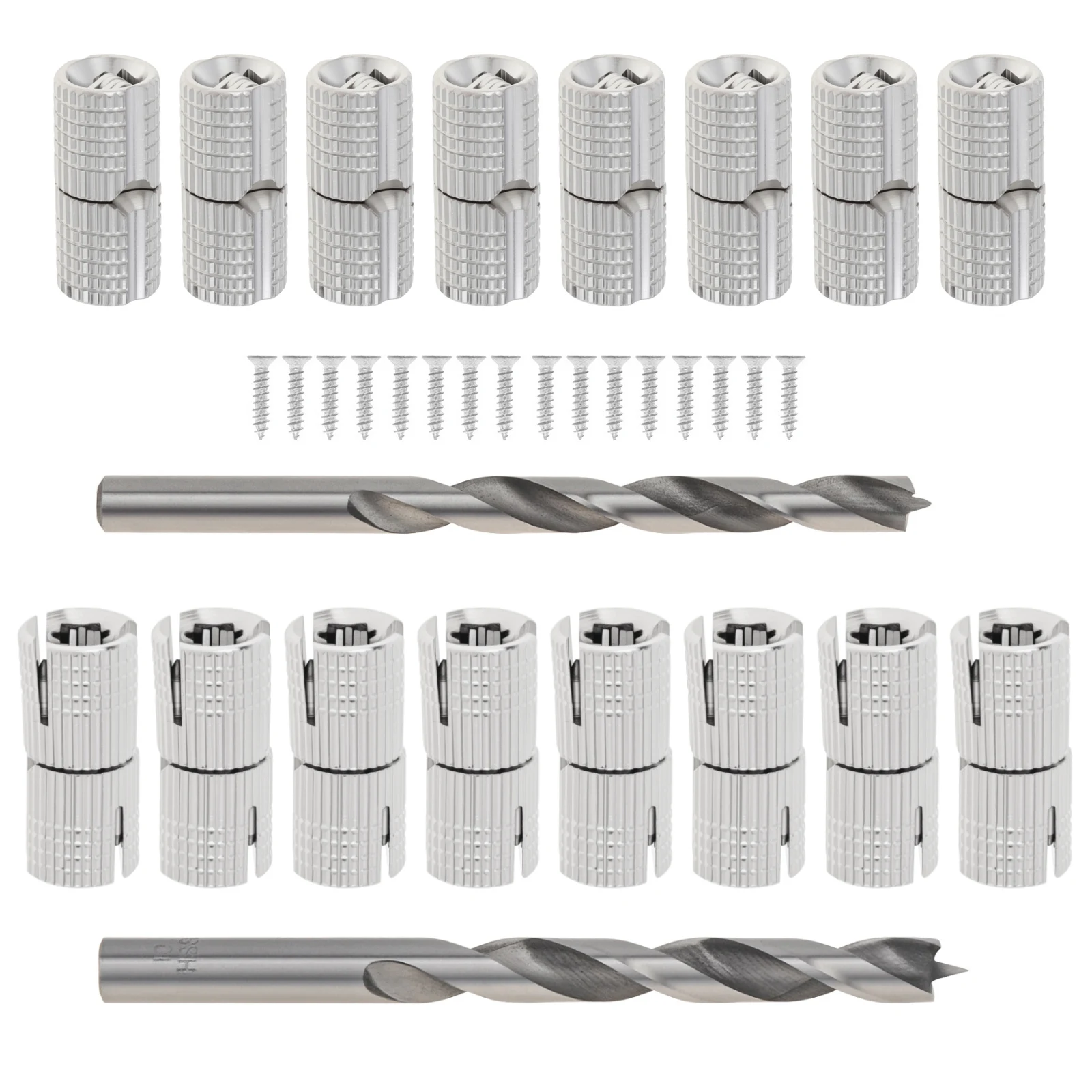 16 pcs 8mm 10mm Hidden Brass Barrel Hinges Set for DIY Jewelry Box Cabinet Concealed Invisible Brass Furniture Hinges Drill Bit