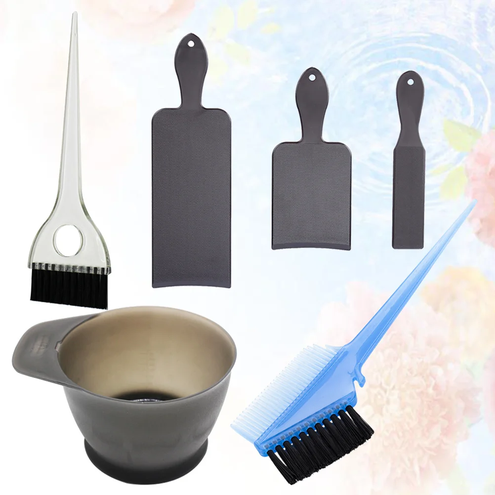 

1 комплект, набор инструментов для краски для волос, портативный многоразовый жесткий пластик, черный, синий, серый, прозрачные инструменты для окрашивания волос, DIY салон для дома