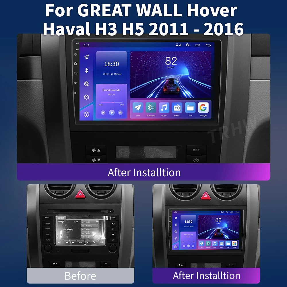 For GREAT WALL Hover Haval H3 H5 2011 - 2016 Car Radio Multimedia Video Player Navigation GPS Android 13 Carplay