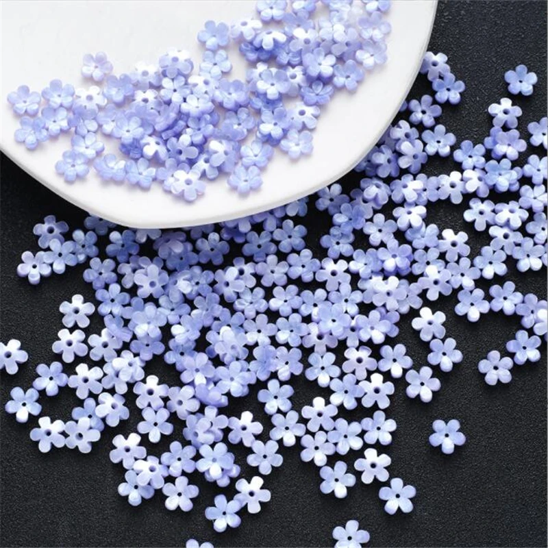 Perline acriliche da 10mm imitano shell torus acic flower beads connettori per orecchini fai da te accessori per la creazione di gioielli con forcina