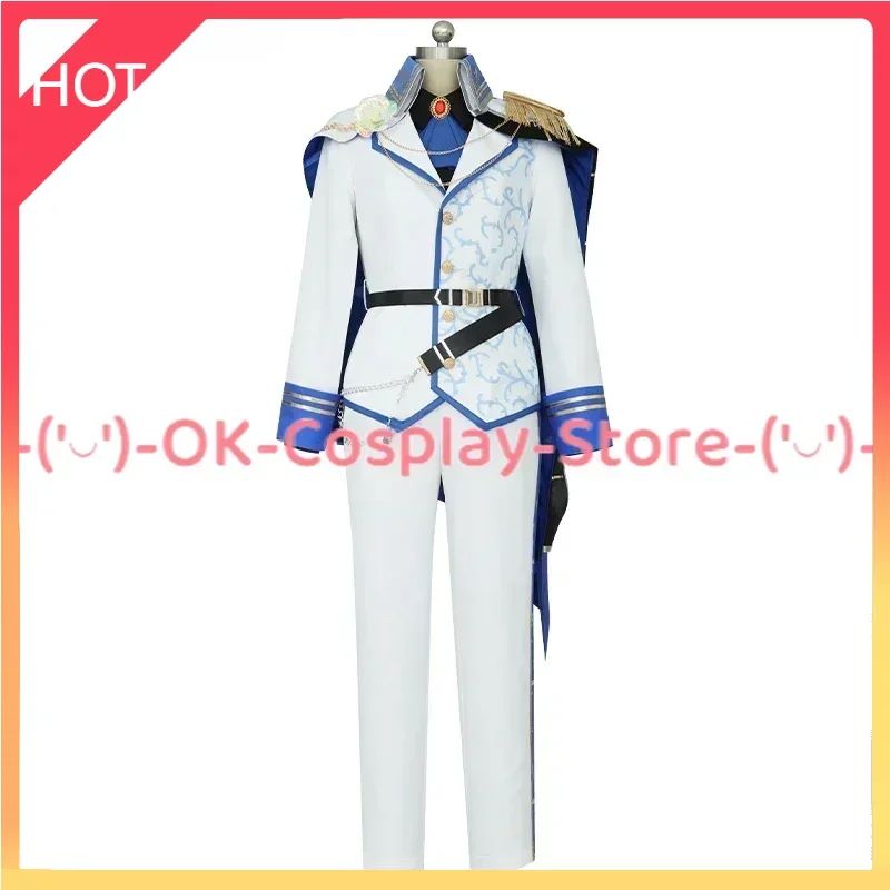 

[Custom Made] Game Project Sekai Colorful Stage Shinonome Akito Cosplay Costume White Knights Suit Halloween Party Uniform