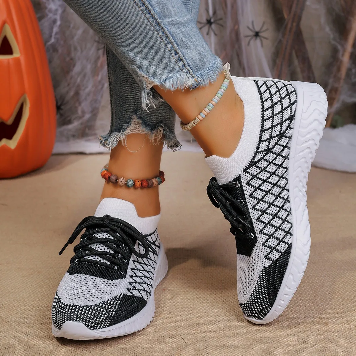 New Women's Vulcanized Shoes Coffee Woman Orthopedic Sneakers Versatile Female Shoes Mesh Breathable Shoes Zapatos Para Mujeres