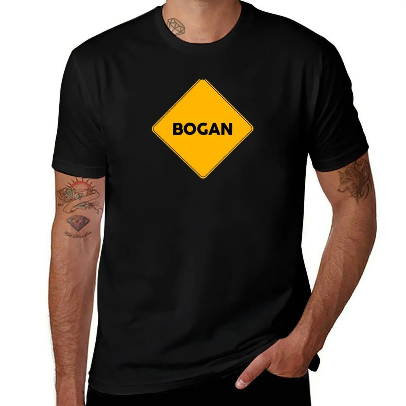 

Bogan Yellow Road Sign T-Shirt Fitness Quick Dry Short Sleeve Top