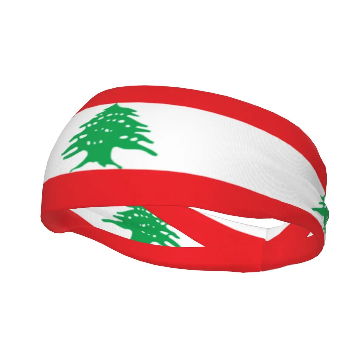 Custom Lebanon Flag Sport Headbands for Basketball Non Slip Stretchy Moisture Wicking Sweatband Men Women