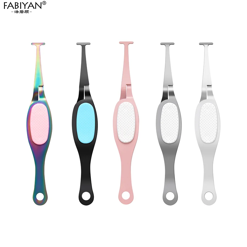 Reverse Eyelash Tweezer Press to Open False Lash Applicator Helper Tool for Cluster Lashes DIY Lash Extension