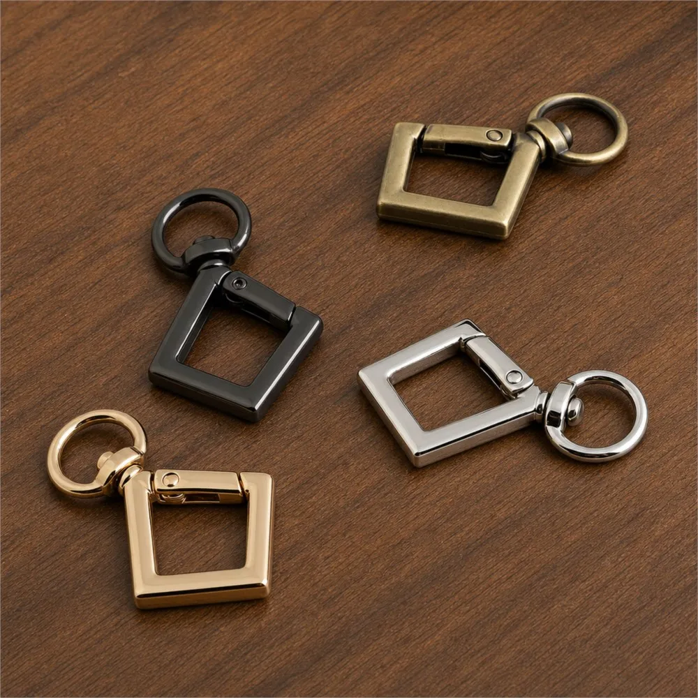 

5Pcs Rhombic Lobster Buckle Leather Bag Handbag Strap Connector Hooks Spring Key Ring For Chain Snap Clasp Trigger Hook Jewelry