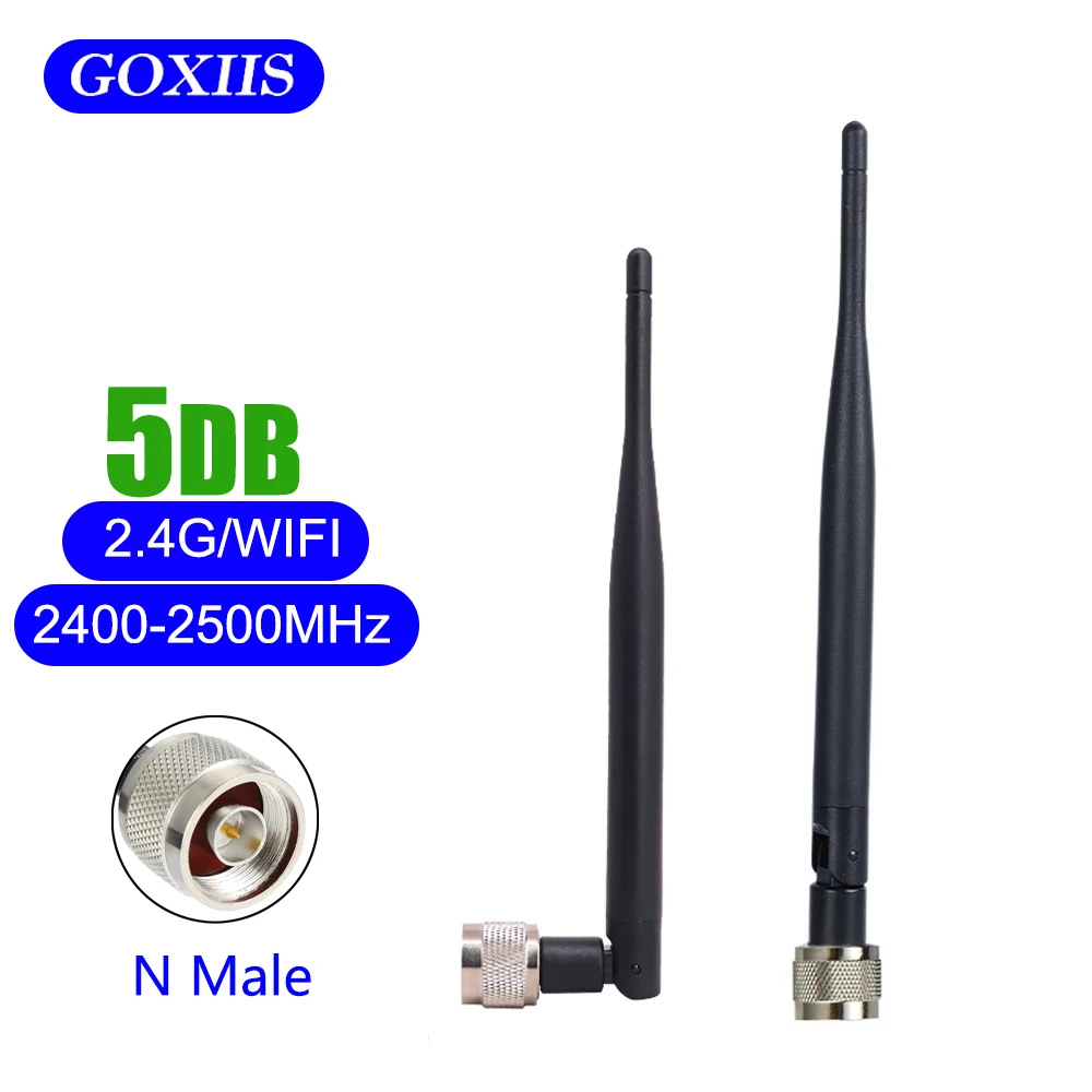 2.4GHz WIFI Antenna 5dBi N Male connector 2400-2500MHz omnidirectional Antenna for Bluetooth network card  IOT DUT