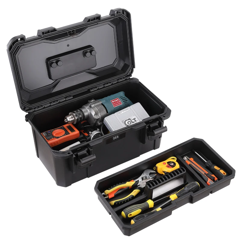 

Hardware maintenance toolbox, combination lock, car film beauty tool storage box, double-layer finishing box