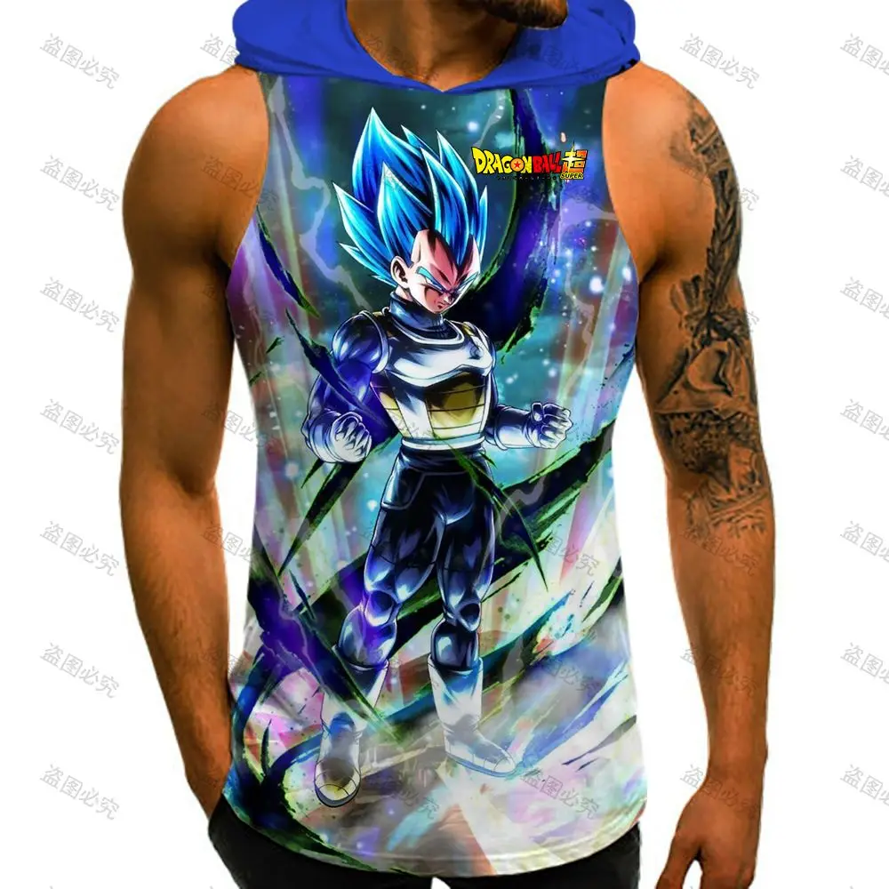 Men Tank Top Dragon Ball Z Mens Muscle Vest With Hood Y2k Clothes Sleeveless Gym Shirt New Trend High Street Bodybuilding 2026