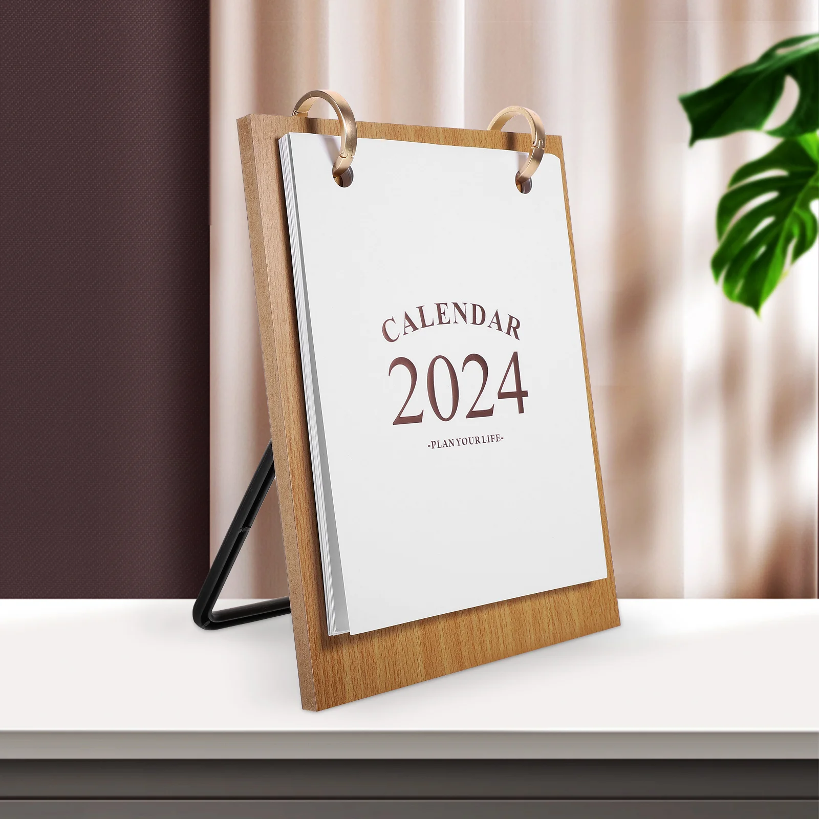 

2024 Table Household Retro Style Home Office Desk Decoration Simple Creative Unprinted Calendar Paper Mini Piano Novelty