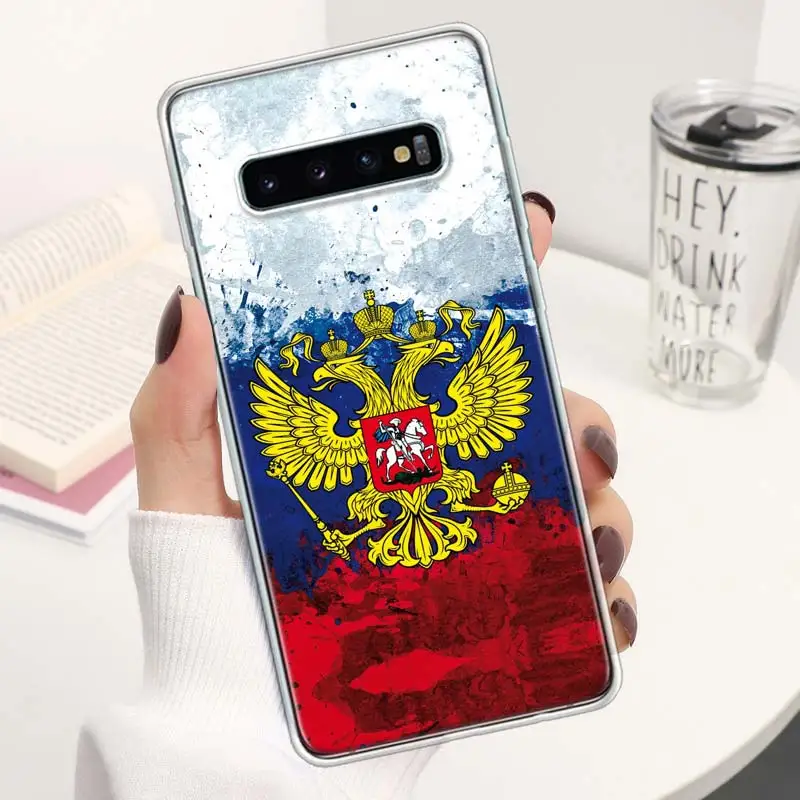 Russia Russian Flags Emblem Coque Phone Case For Samsung Galaxy Note 20 Ultra 10 Plus 9 8 M12 M21 M30S M31 M32 M51 M52 J4 J6 + J