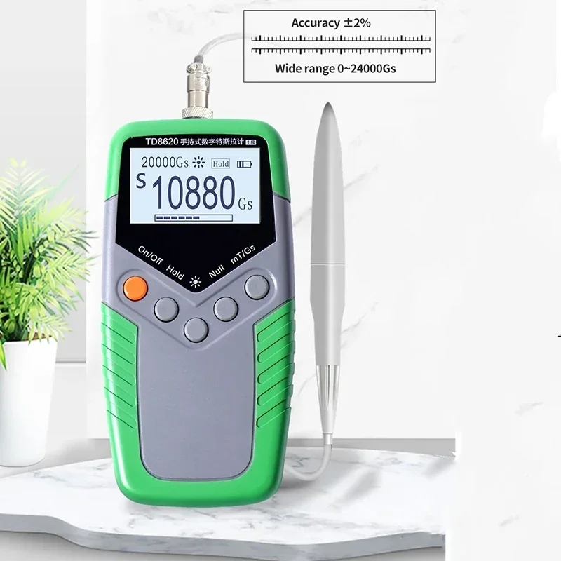 TD8620 Hand-held Digital Tesla Meter Permanent Magnet Gauss Handheld Magnetic Flux  Surface Field Test Tools