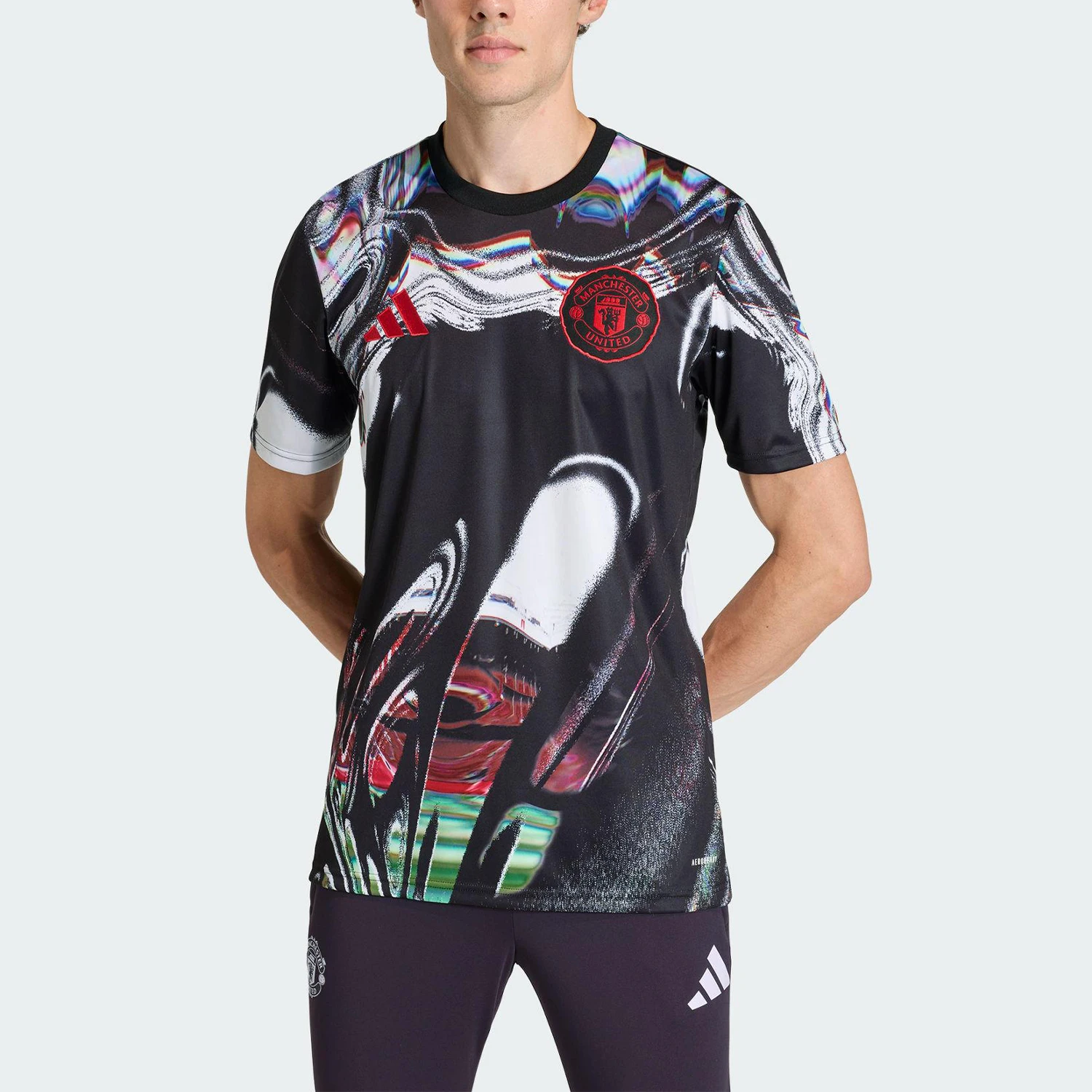 

Оригинальная мужская футболка Adidas для тренировок по футболу, весна 2026, с принтом, короткий рукав, KA6419